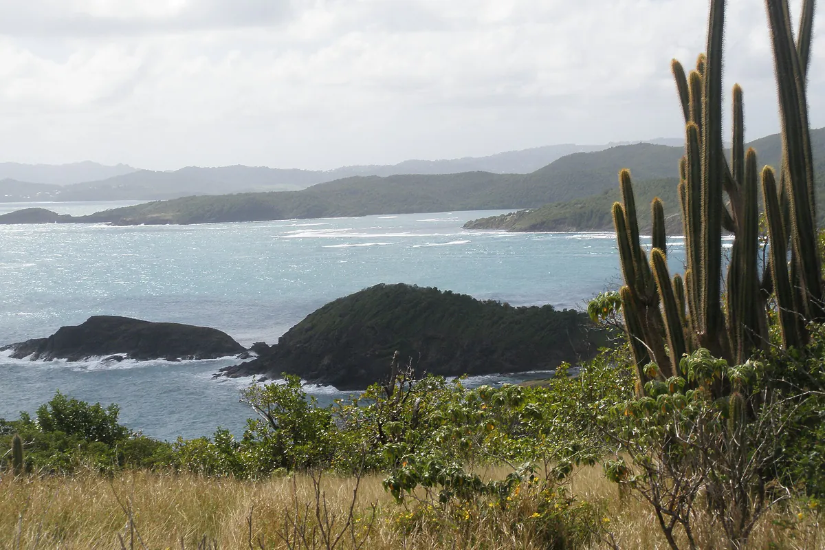 Baie du Trésor et littoral accidenté de la presqu'île de la Caravelle